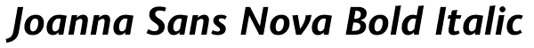 Joanna Sans Nova Bold Italic Font
