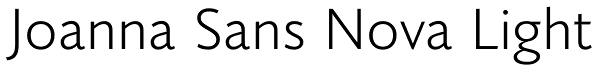 Joanna Sans Nova Light Font