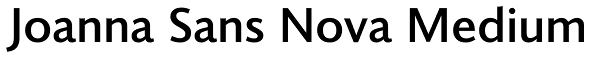 Joanna Sans Nova Medium Font
