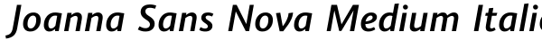 Joanna Sans Nova Medium Italic Font