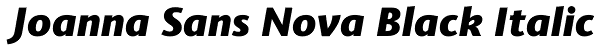 Joanna Sans Nova Black Italic Font