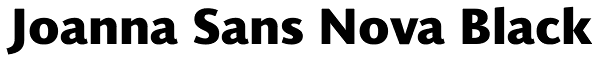 Joanna Sans Nova Black Font