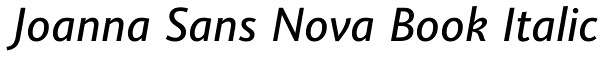 Joanna Sans Nova Book Italic Font