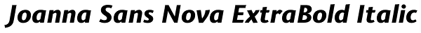 Joanna Sans Nova ExtraBold Italic Font