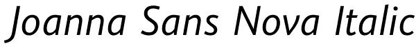 Joanna Sans Nova Italic Font