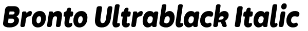 Bronto Ultrablack Italic Font