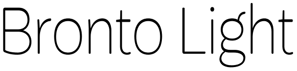 Bronto Light Font