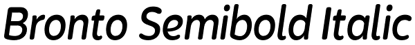 Bronto Semibold Italic Font