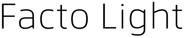 Facto Light Font