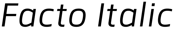 Facto Italic Font