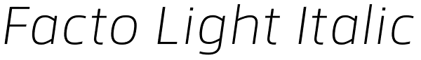 Facto Light Italic Font