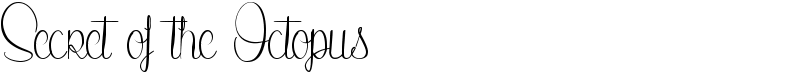 Secret of the Octopus Font