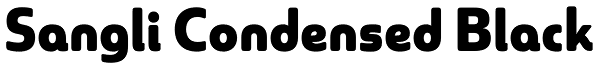 Sangli Condensed Black Font