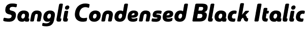 Sangli Condensed Black Italic Font