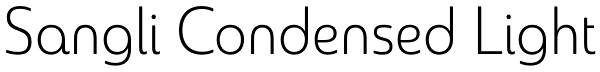 Sangli Condensed Light Font