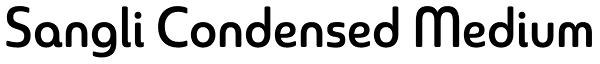 Sangli Condensed Medium Font