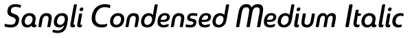 Sangli Condensed Medium Italic Font