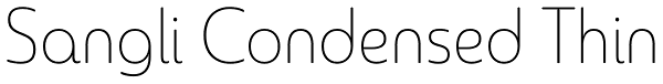 Sangli Condensed Thin Font