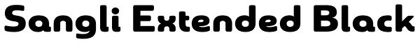 Sangli Extended Black Font