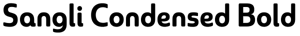 Sangli Condensed Bold Font