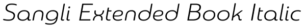 Sangli Extended Book Italic Font