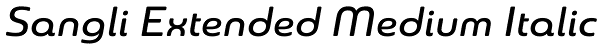 Sangli Extended Medium Italic Font
