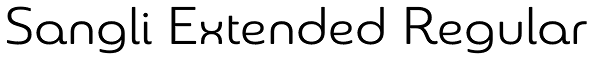Sangli Extended Regular Font