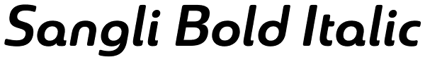 Sangli Bold Italic Font