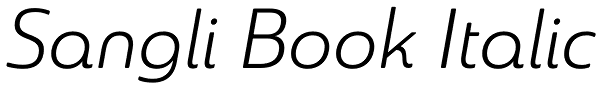 Sangli Book Italic Font