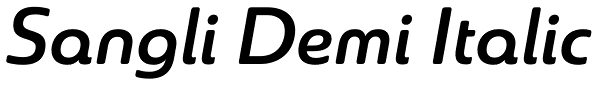 Sangli Demi Italic Font