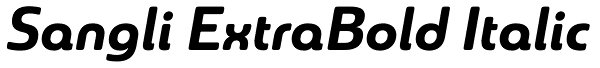 Sangli ExtraBold Italic Font