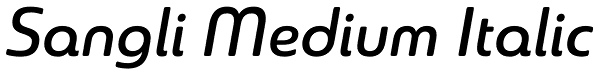 Sangli Medium Italic Font
