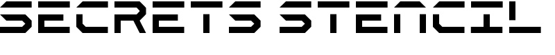 Secrets Stencil Font