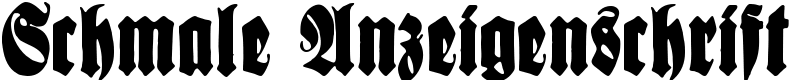 Schmale Anzeigenschrift Font
