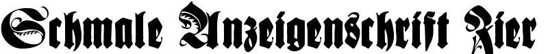 Schmale Anzeigenschrift Zier Font