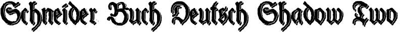 Schneider Buch Deutsch Shadow Two Font