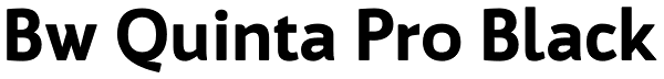 Bw Quinta Pro Black Font