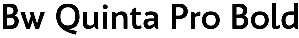 Bw Quinta Pro Bold Font