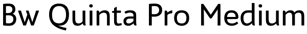 Bw Quinta Pro Medium Font