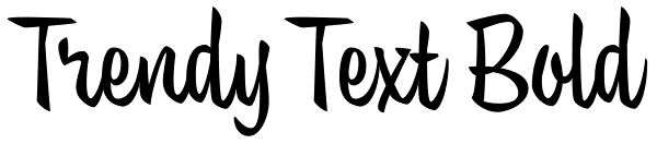 Trendy Text Bold Font