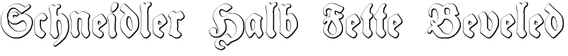 Schneidler Halb Fette Beveled Font
