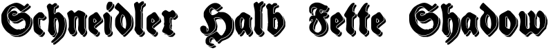 Schneidler Halb Fette Shadow Font
