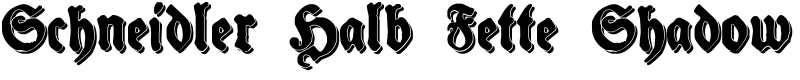 Schneidler Halb Fette Shadow Font