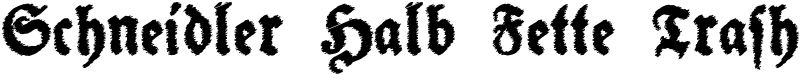 Schneidler Halb Fette Trash Font