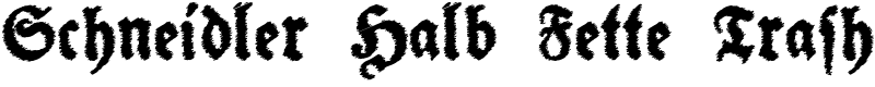 Schneidler Halb Fette Trash Font