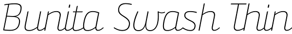 Bunita Swash Thin Font