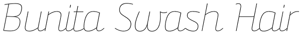 Bunita Swash Hair Font
