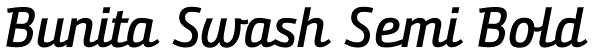 Bunita Swash Semi Bold Font