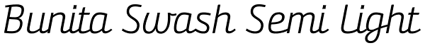 Bunita Swash Semi Light Font