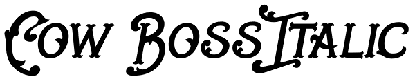 Cow Boss Italic Font